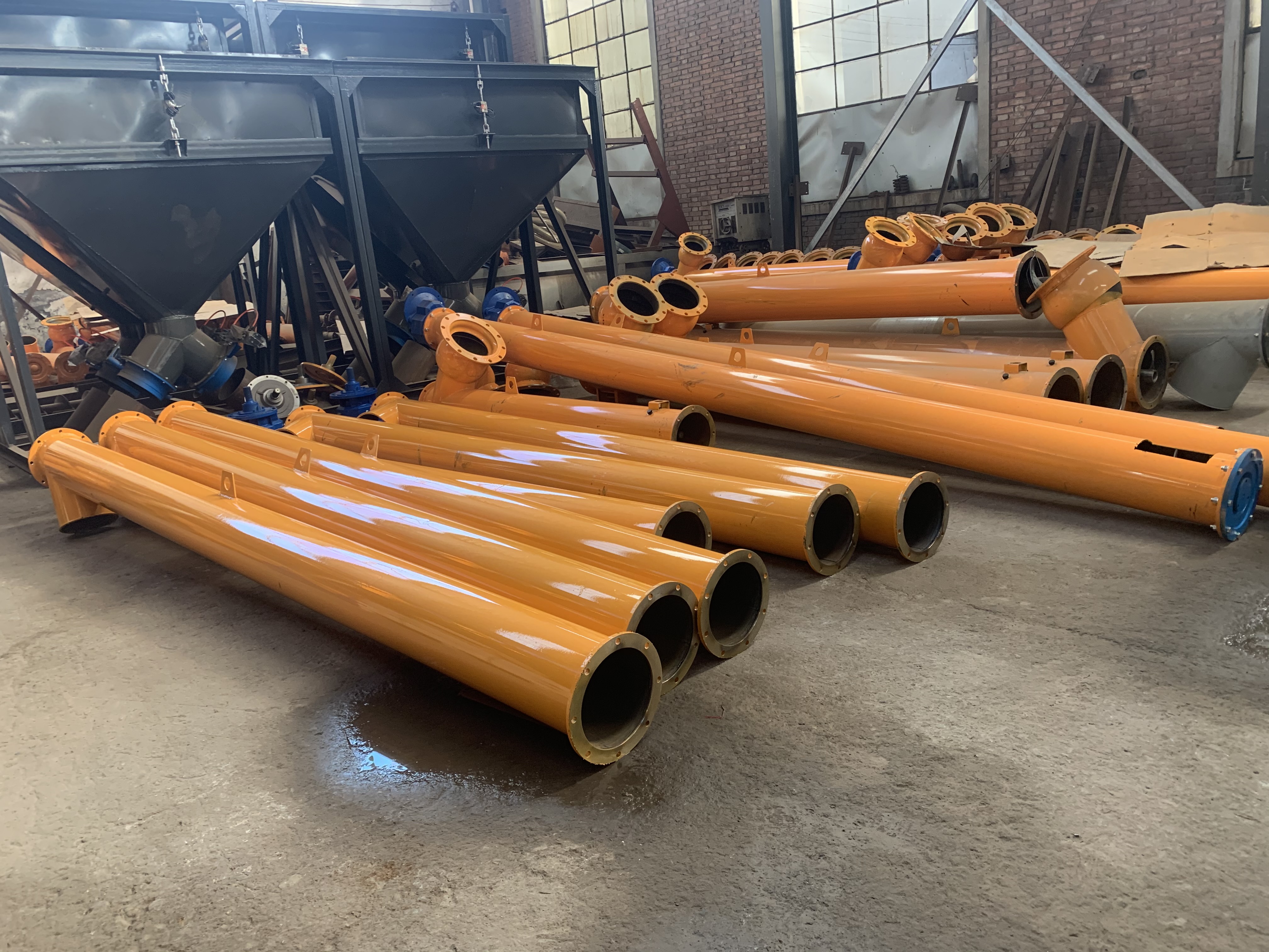 管送干粉水泥煤灰蛟龙输送设备垂直圆管提料装罐机